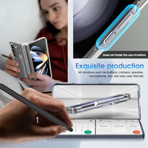 ZORBES® Phone Case for Samsung Galaxy Z Fold 5 Fashion Bi-fold One-Piece PC with HD Transparent 6.3-inch Front Display Cover Integrated S Pen Holder 2PCS ZORBES® Phone Case for Samsung Galaxy Z Fold 5 Fashion Bi-fold One-Piece PC with HD Transparent 6.3-inch Front Display Cover Integrated S Pen Holder 2PCS